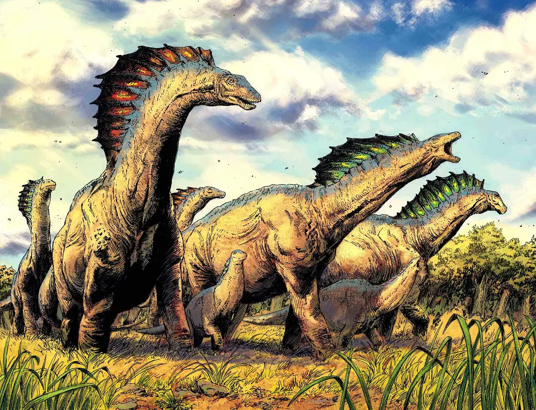 Babisu Kourtis (@babisukourtis) on Twitter photo Amargasaurus herd. This piece is part of the 12 'Animal prints" perk of our <a href="/primitivewar/">Primitive War</a> Issue #1 - 'War is Hell' Indiegogo Campaign. Link of the campaign:
indiegogo.com/projects/primi…
🙂 Really enjoyed working on this species!
Which is your favorite herbivore dinosaur? Amargasaurus herd. This piece is part of the 12 'Animal prints" perk of our <a href="/primitivewar/">Primitive War</a> Issue #1 - 'War is Hell' Indiegogo Campaign. Link of the campaign:
indiegogo.com/projects/primi…
🙂 Really enjoyed working on this species!
Which is your favorite herbivore dinosaur?