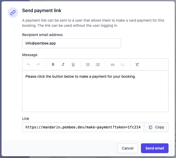 PembeeApp's tweet photo. Introducing payment links: One click to send an email with a payment link to collect credit card payments from users.  https://t.co/unkcD7jw1w https://t.co/4YwhkpxRHP