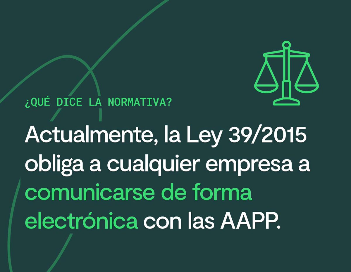 signaturit's tweet photo. 🖱️ Actualmente, la Ley 39/2015 ⚖️ obliga a cualquier empresa a comunicarse electrónicamente con las #AAPP para no incurrir en posibles infracciones o multas económicas. 

2/5 🧶 https://t.co/drFC8FM3cD