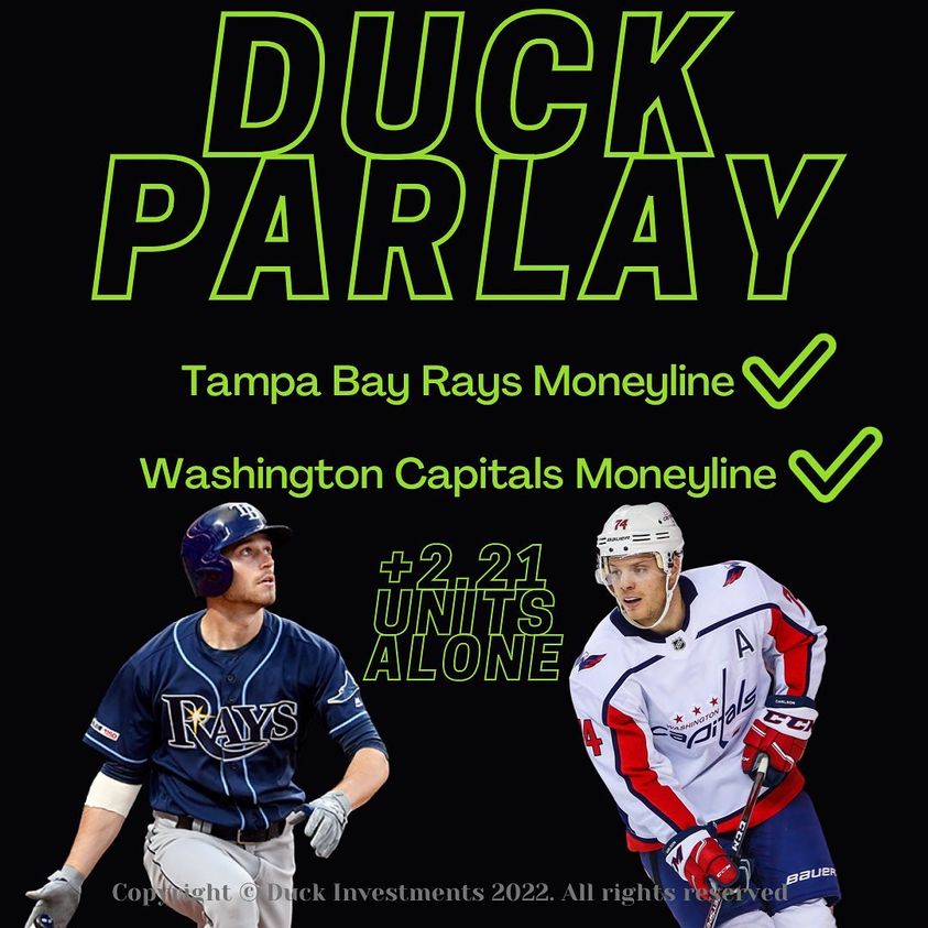 Duck Investments on Twitter: "THE PARLAY STRIKE AGAIN🔥🤑 afternoon duck parlay a BIG +2.21 units alone✓ congrats to all of our winning clients crushing the books yet again🥱 BEST