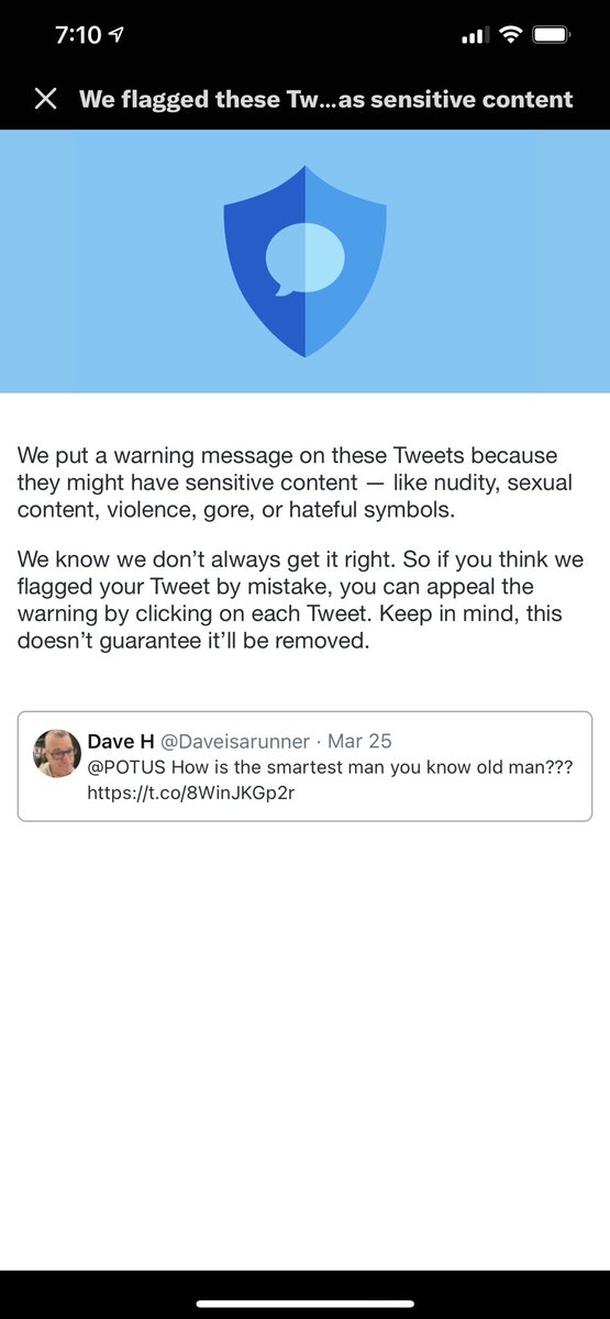 So…I point out that Hunter Biden can’t be the smartest man that <a href="/JoeBiden/">Joe Biden</a> knows and I get a warning…really???