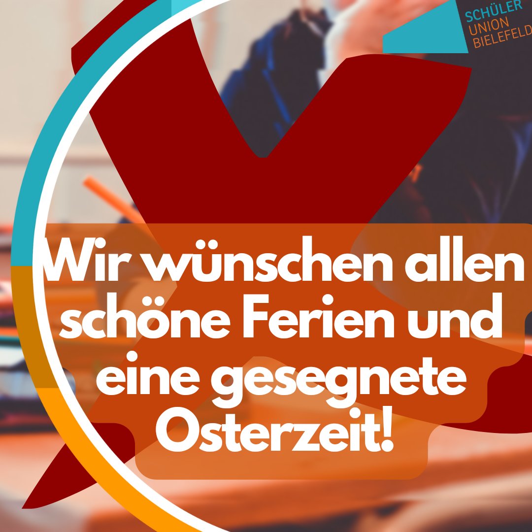 su_bielefeld's tweet photo. Die Schüler Union #Bielefeld wünscht allen Schülern und ihren Familien schöne Ferien und eine gesegnete #Osterzeit! #Ostern #Ferien https://t.co/xEs8XEYlum
