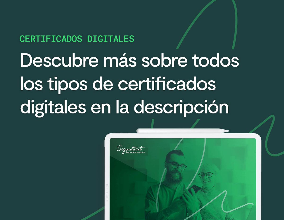 signaturit's tweet photo. ℹ️ Si quieres saber más sobre los tipos de certificado digital que existen y para qué tareas se emplean, haz clic en el enlace y conoce todos los detalles 🙌🏼 https://t.co/O4Dztva2NY

5/5 🧶🥳 https://t.co/CsEoWVqvah