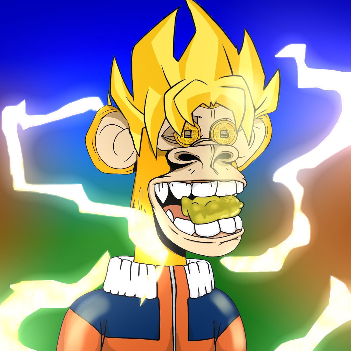 patizzimo's tweet photo. @Japanese_BAPES WHO IS READY FOR MY FIRST FAN ART? Make some noise!!! OOAAOOAA 🦍  I like Dragonball / Naruto and for sure @Japanese_BAPES  #JBASfanart https://t.co/2ND0kSTGVu