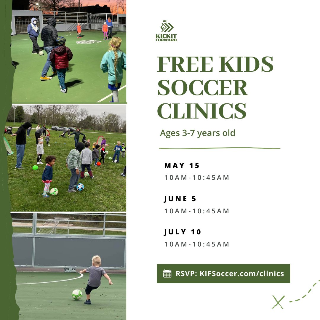 SAVE THE DATE ⚽️ We have some new dates for our Free Kids Clinics!
⁠⁠⁠⁠⁠
✨When: May 10, June 5, July 10; 10AM-10:45AM

📍@uslproiowa Mini-Pitch at Linnan Park in Clive

🗓 RSVP and find out more at KIFSoccer.com/clinics

 <a href="/MuscoLighting/">Musco Lighting</a> <a href="/CityofClive/">City of Clive</a>