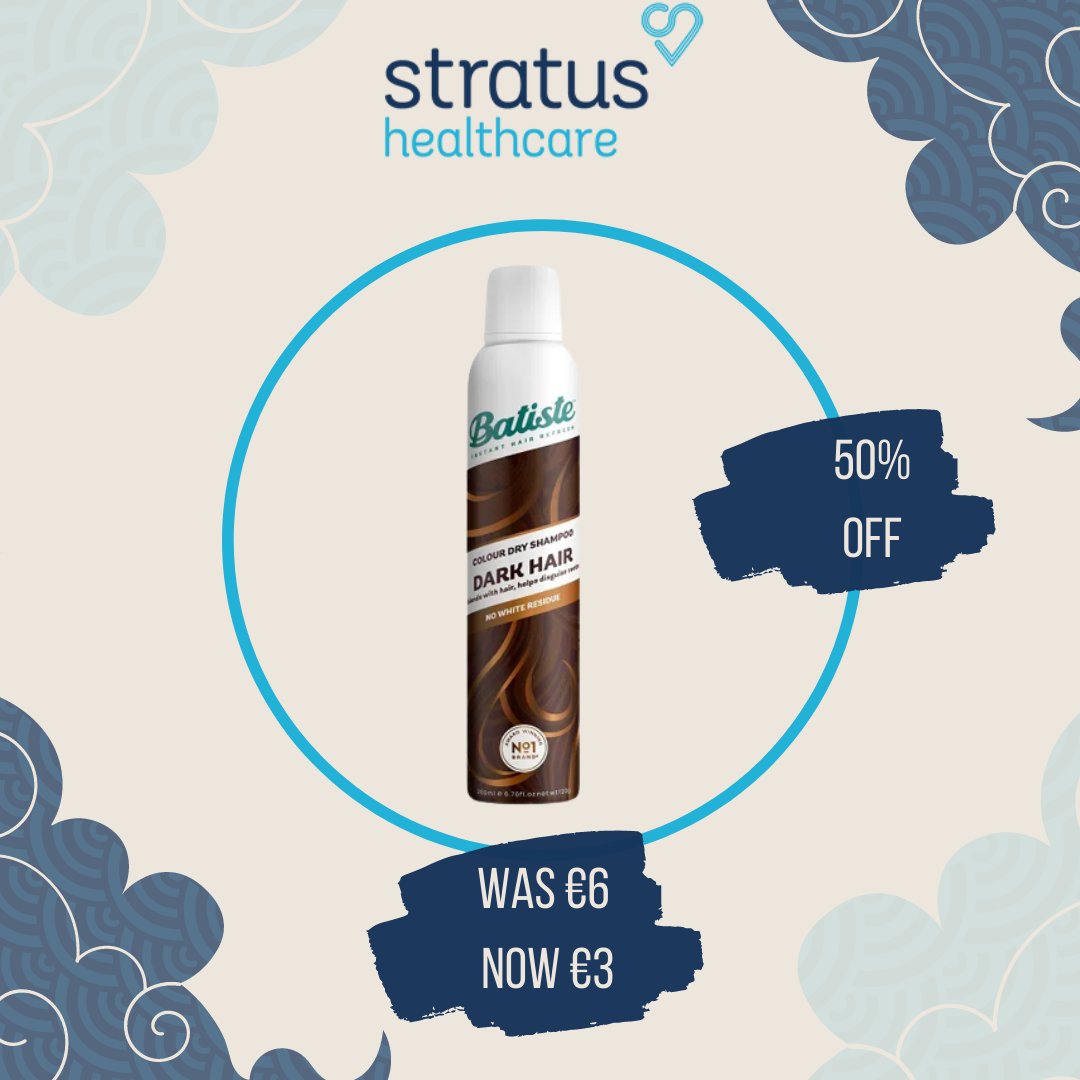 Batiste Colour Dry Shampoo - Dark hair now 50% off!
bit.ly/37CZN25
#beauty #hair #sale #halfprice