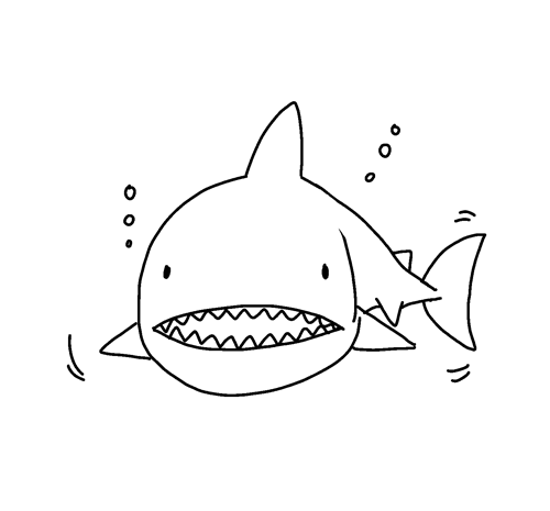 一日一枚絵1049日目
サメです 