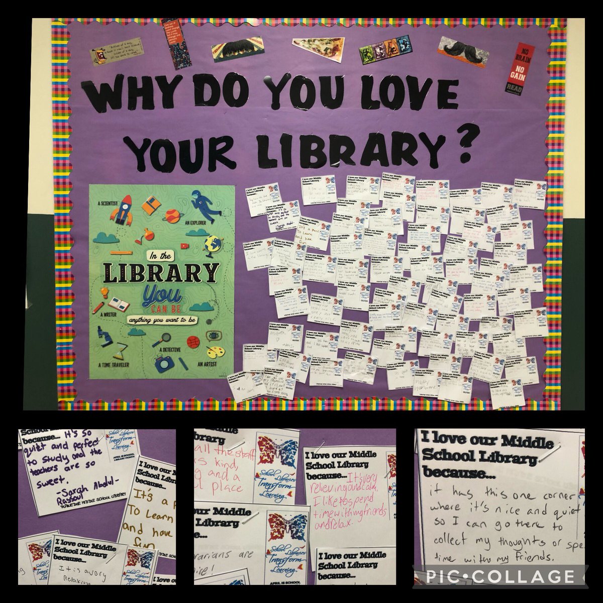 PlainedgeMSLMC's tweet photo. And while we’re on the subject of loving our MS Library!! We loved getting feedback from our students!! #librarymatters #loveyourlibrary https://t.co/y40VJF3A5i