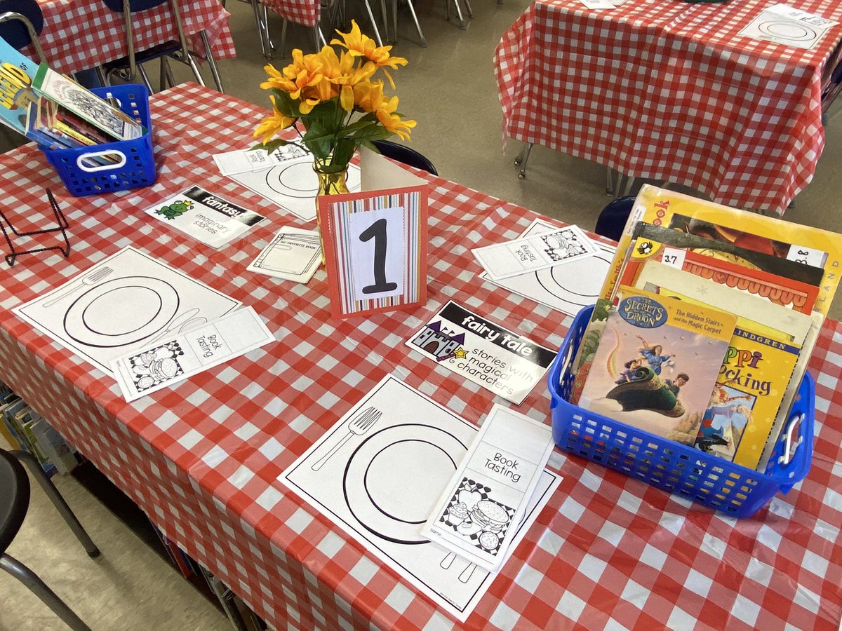 MrsStein9's tweet photo. Today’s book tasting was a success.  Fantasy was the most popular item on the menu! https://t.co/aspYFri8VM