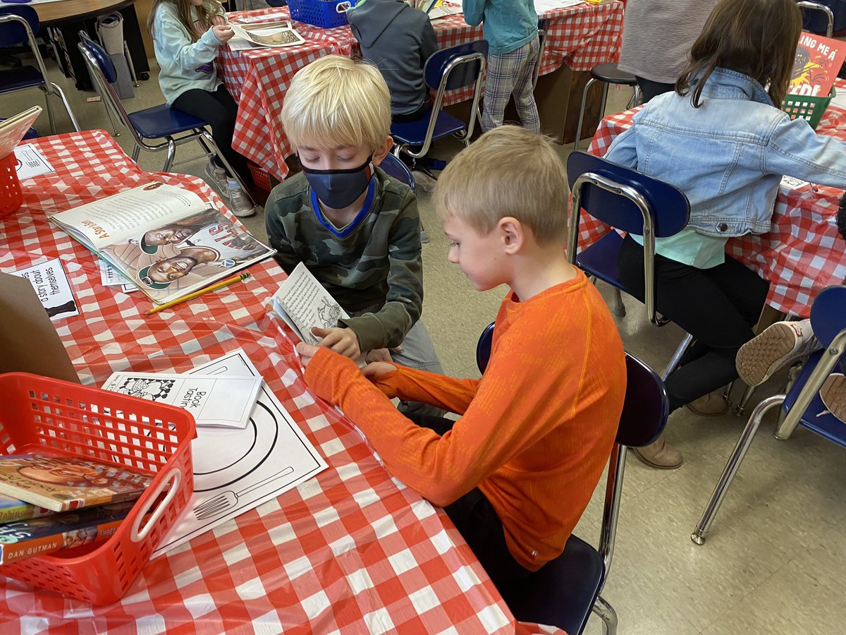 MrsStein9's tweet photo. Today’s book tasting was a success.  Fantasy was the most popular item on the menu! https://t.co/aspYFri8VM