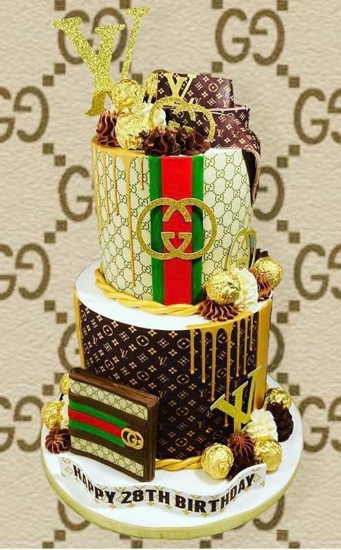 louis vuitton gucci cake