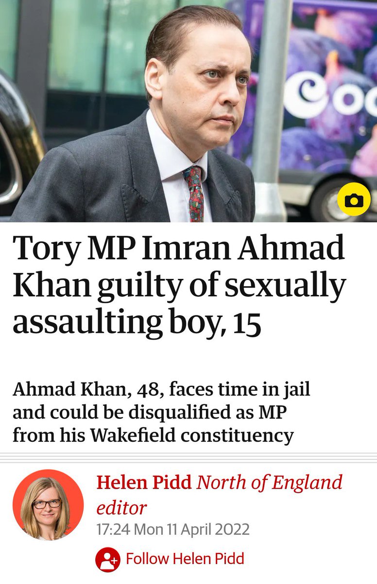 SholaMos1's tweet photo. What do you mean ‘could be’?

Tory MP Imran Ahmad Khan MUST be immediately &amp; automatically disqualified as MP!

How is this even a flipping ‘could’ when he SEXUALLY ASSAULTED a child?! https://t.co/wCNcWpLU1P