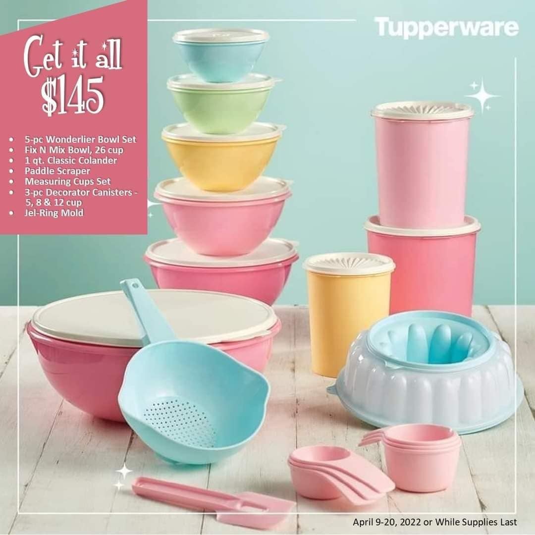 Tupperware 26 Cup Fix N Mix Bowl. Pink