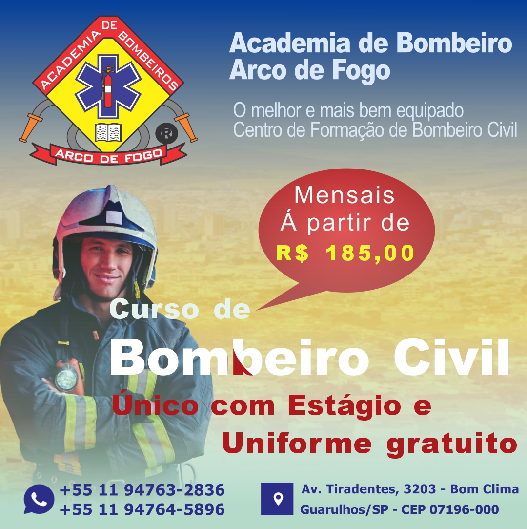 Melhor Centro de Formação de SP. Credenciado pelo Corpo de Bombeiros. -  BOMBEIRO CIVIL