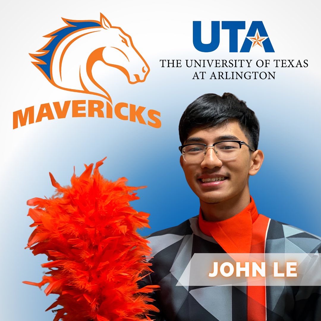 #seniorspotlight // Congratulations Adrian, Kevin, Manny, and John! 

#universityoftexasatarlington #mavericks 

#bisdfinearts #bisdshines #haltomband