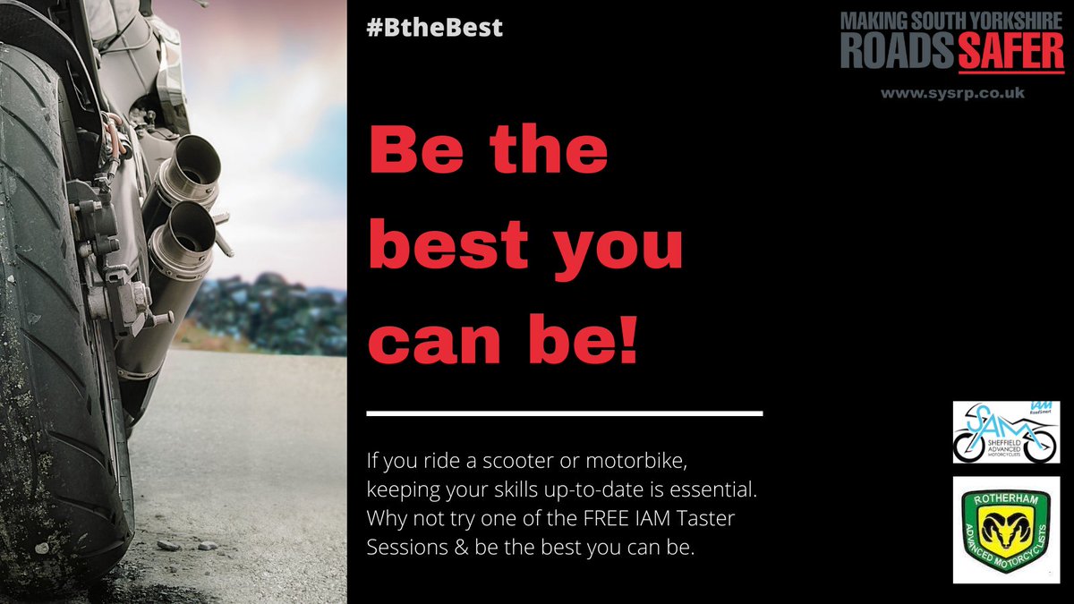 SYSaferRoads's tweet photo. #BtheBest - South Yorks has not just one but two advanced rider groups, so check out RAM or SAM for more info on training, meets, ride-outs, road trips or just a brew and a chin-wag. ππ΅ππ
@RotherhamIAM @Sheff_IAMBike
#thinkbike #ridesafe #filterfriendly https://t.co/qf4mE4ftiw