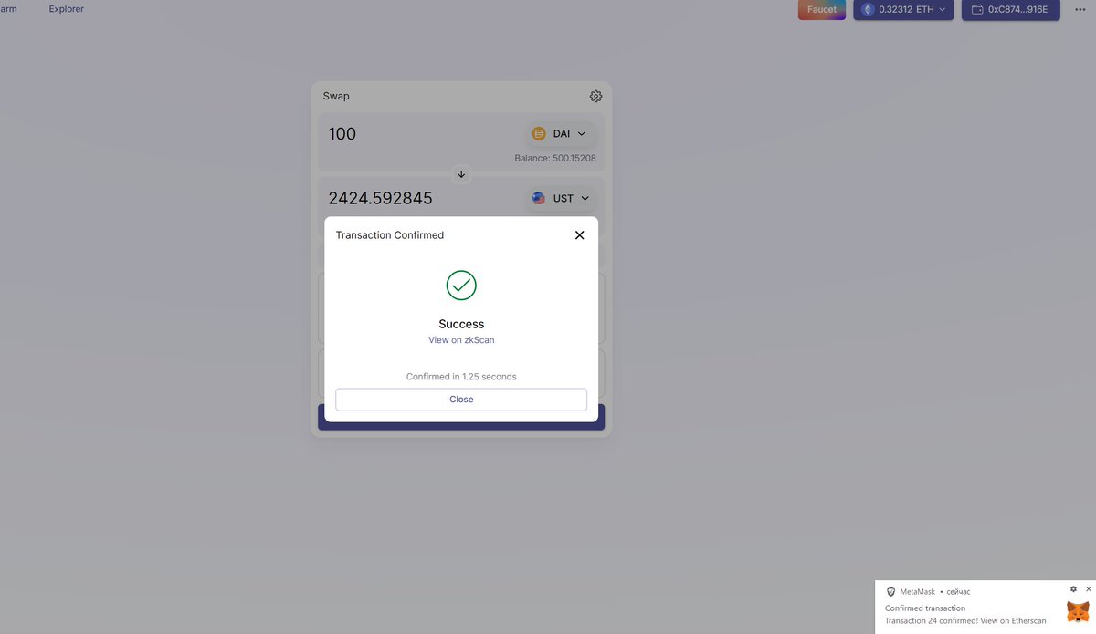 ccoinido's tweet photo. We encountered absolutely no problems and no errors during testing, fast transactions and the project is wonderful
#L222 #zkSync #Layer2 #ZKRollup #testnet #Ethereum #DeFi @syncswap https://t.co/okyP9n8w4Q