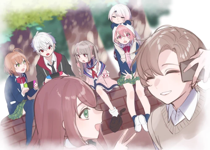 ※学パロ
他校のいつメン🎮 