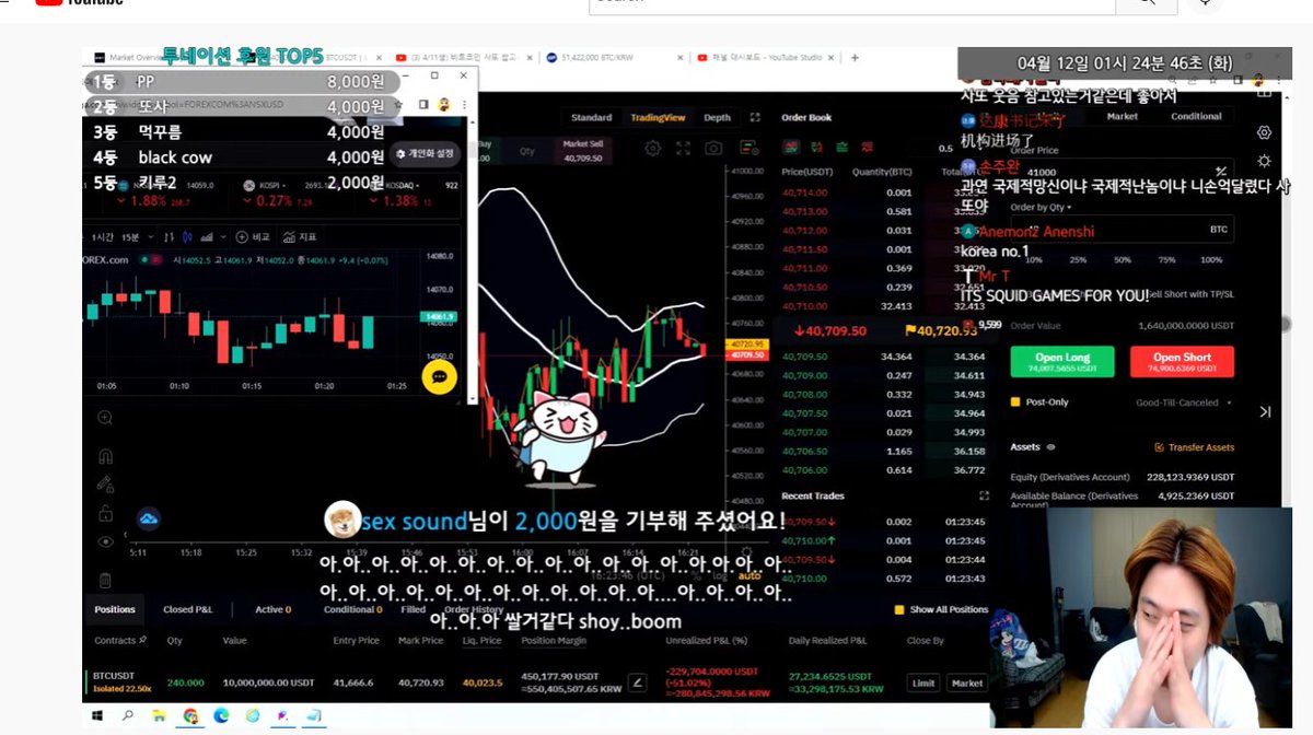 CryptoGodJohn's tweet photo. This man is casually down a quarter mill and streaming.

$600 away from getting liquidated

Should be interesting https://t.co/E6rsqg7LRm
