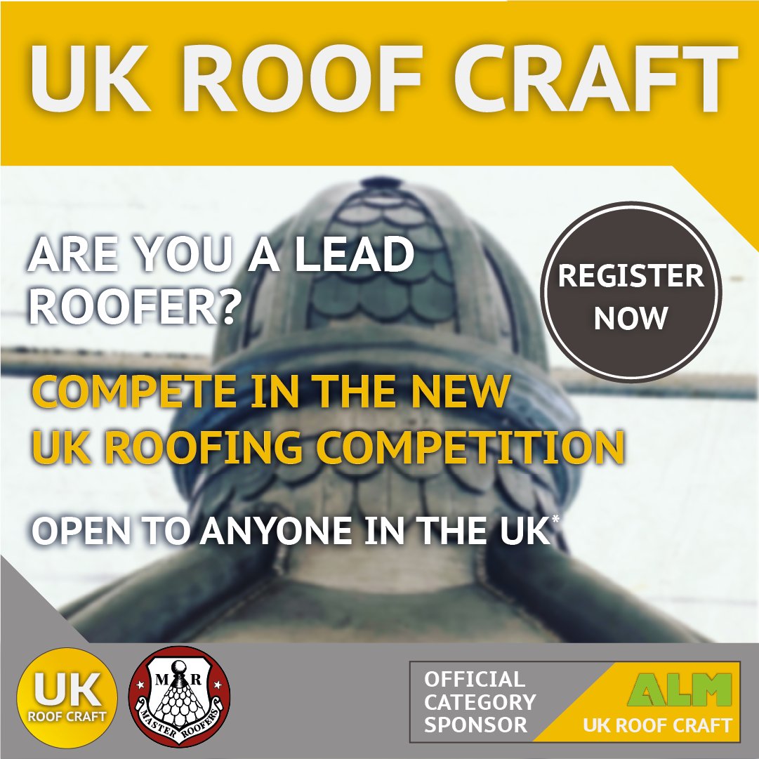 Are you a lead roofer? Compete in UK Roof Craft 2022!

Open to anyone in the UK over the age of 18*. 

REGISTER NOW at masterroofers.co.uk/ukroof-registr…

For more information, visit masterroofers.co.uk

This category is proudly sponsored by <a href="/ALM_ALMHM/">Associated Lead Mills</a>