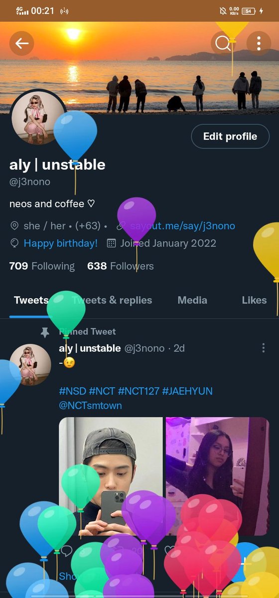 j3nono's tweet photo. twitter gave me balloons today:) https://t.co/NPcsNHz8zv