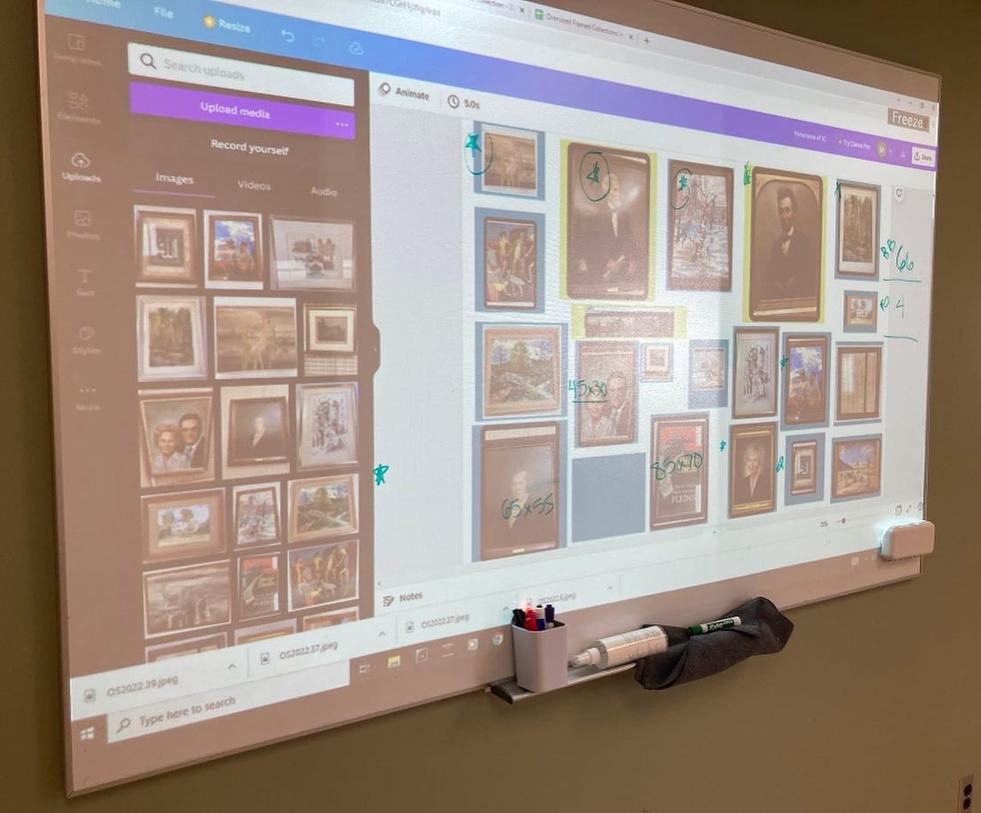 IC_Archives's tweet photo. Congrats to Madison Pierson, Public History Fellow, &amp; #IllinoisCollege student project team Shawn, Arnaud, Alena, &amp;  Luke, for completing a MAJOR inventory of framed art &amp; finalizing a visible storage installation. The project dramatically increases access to art collections! 🎉 https://t.co/t6549sQ1tJ