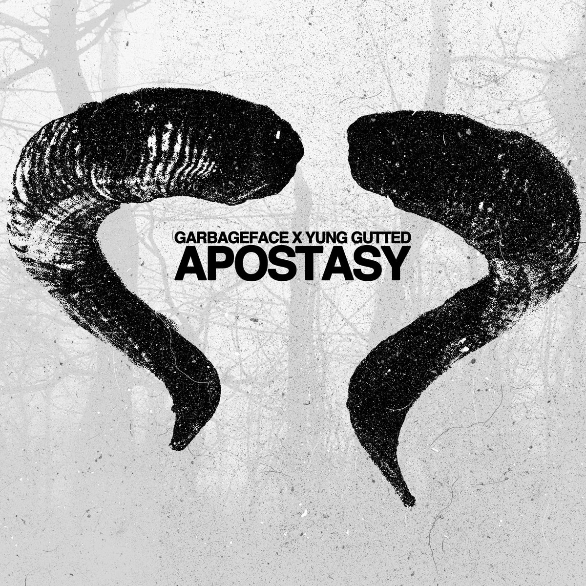 garbageface's tweet image. APOSTASY, thee thick slab of moon-influenced doom rap, featuring beats by Yung Gutted on the A-side and an 18+ minute collaboration with MATT called LYCANTHROPY (which is not available for streaming) on the b-side, turns five (five five) years old today. 

garbageface.bandcamp.com/album/apostasy