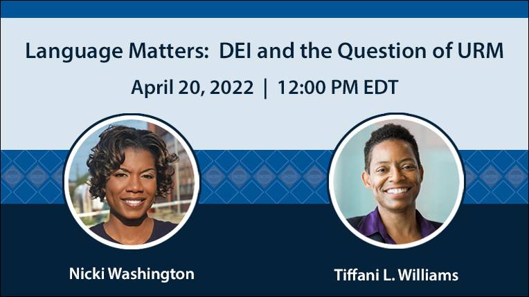 acmeducation's tweet image. April 20 @ noon ET, join @dr_nickiw (@DukeU) &amp;amp; @tlwilliamsphd (@UofIllinois) for a special ACM DEI in Computing Education (DEI-CE) webinar, &quot;Language Matters: DEI and the Question of URM.&quot; Fay Cobb Payton (@KaporCenter), @SusanLReiser moderate. 

Register: bit.ly/36JFvUK