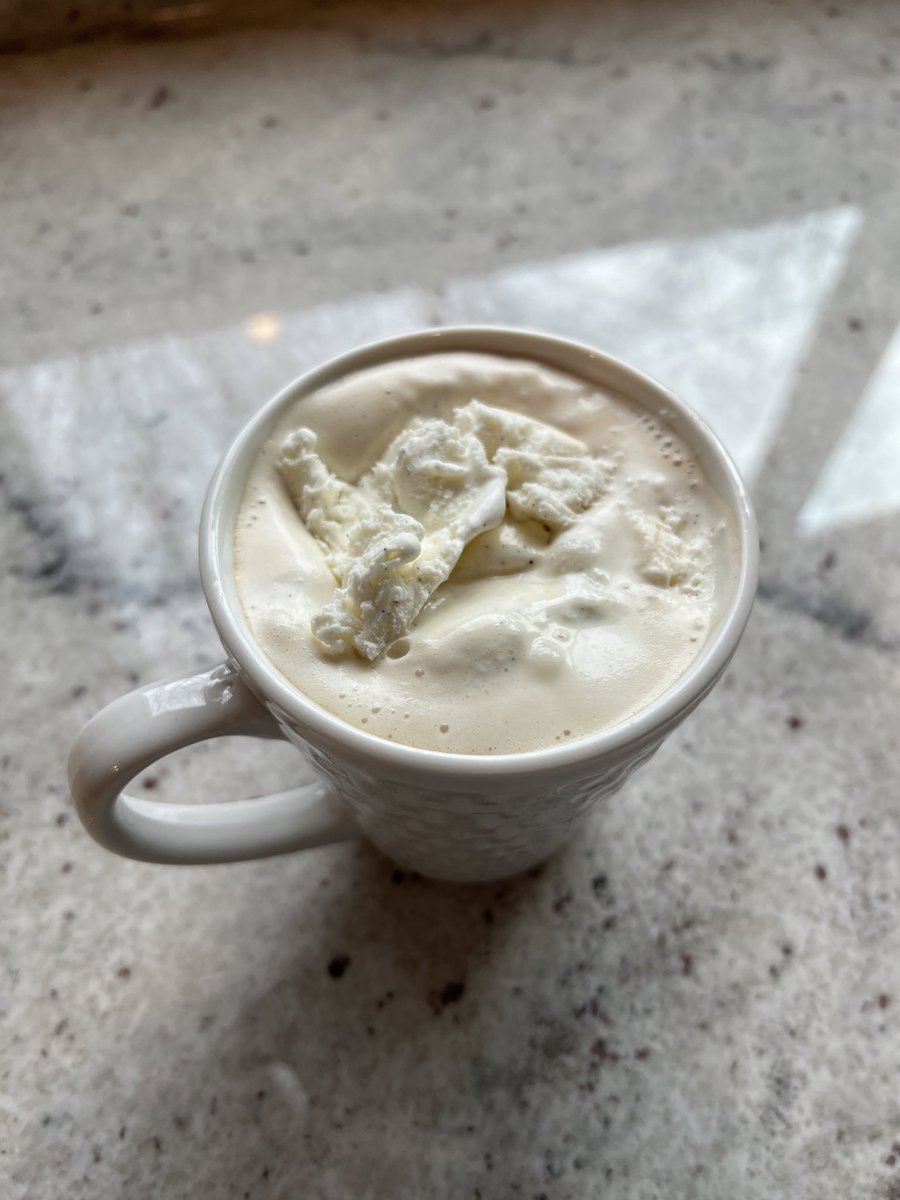 Put some vanilla ice cream in your coffee and thank me later!!!