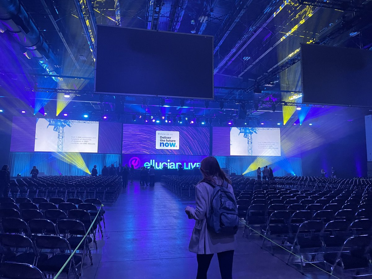 JenMaltba's tweet photo. That special moment when you walk into the main stage keynote space 🤩 #eLive2022 #BehindTheScenes https://t.co/E1YS6Pyeai