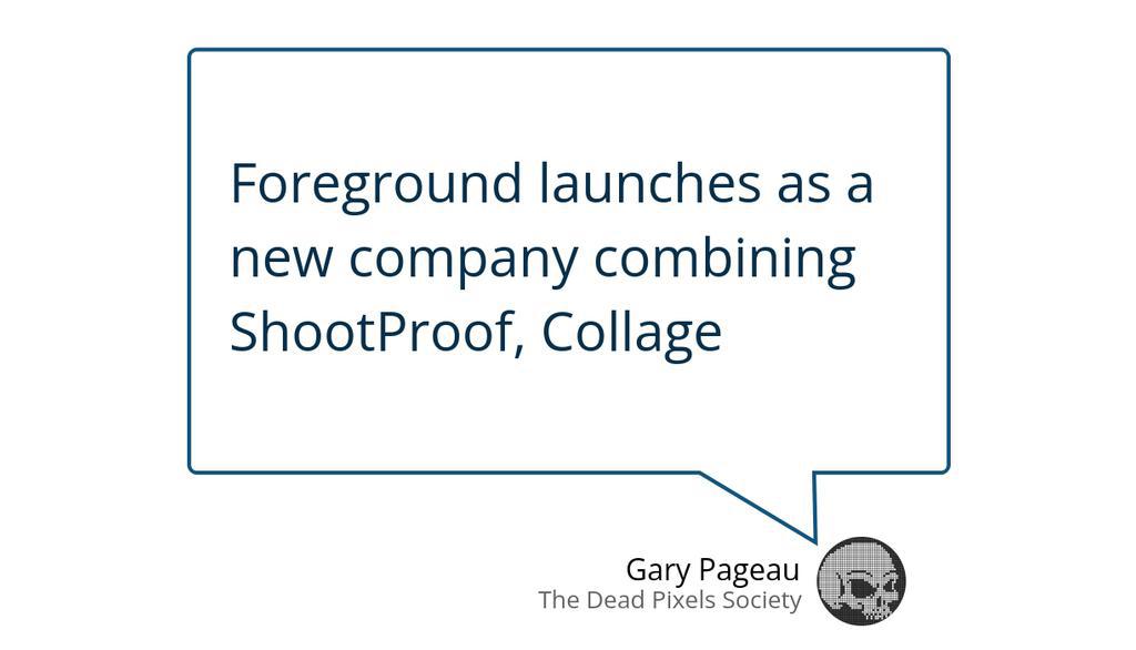 garypageau's tweet image. Foreground is a new company formed by the combination of Shootproof, the pro photography productivity solution, and Collage, the photo-printing and gifting site.

Read more 👉 bit.ly/3flpqVB

#ShootProof #DesignAglow #Foreground #Acquisitions