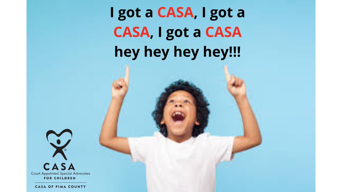 When a child finally get an advocate in their corner. Learn more at sc.pima.gov/pima-county-ju…
#CASAofPimaCounty #CASAaz #Volunteer #Bethevoiceforachild #Makeadifference #Advocate #Changeachildsstory #Theresnoplacelikehope