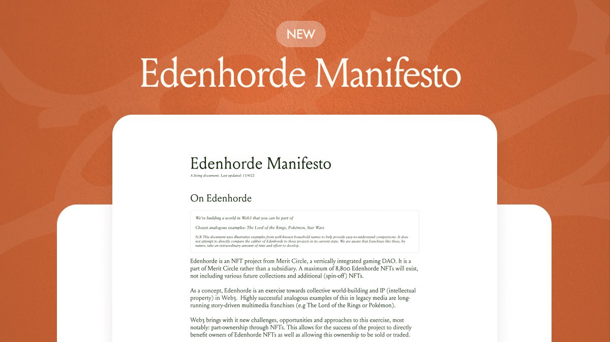 📜 IT’S LIVE — the Edenhorde Manifesto

A living document and Action Zone.

edenhorde.world/manifesto