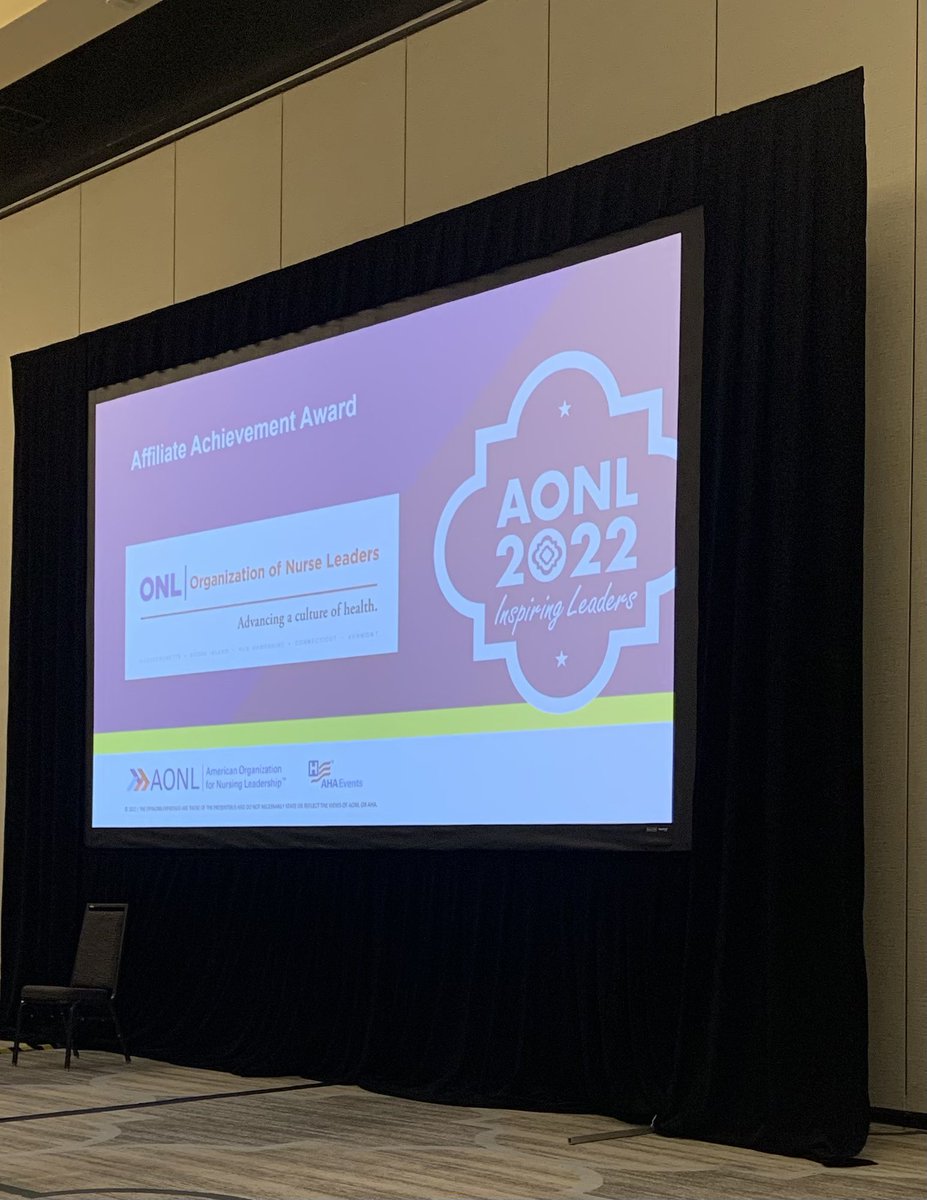 ONL awarded 2022 AONL Affiliate Achievement for work over past year Award#AONL2022#orgnurseleaders