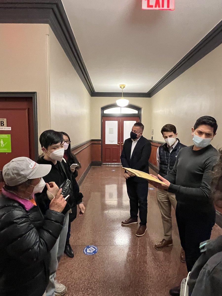 caaav's tweet photo. CAAAV leaders Ms. Liu &amp; Carry, Paula from @TakerootNYC, and AM @yuhline delivered a letter to @NYC_Buildings officials w/ over 100 signatures from Two Bridges asking DoB to reject Chetrit's permits. We asked for a meeting w/ the commissioner - looking forward 2 hearing from them https://t.co/bW7FirP6z5