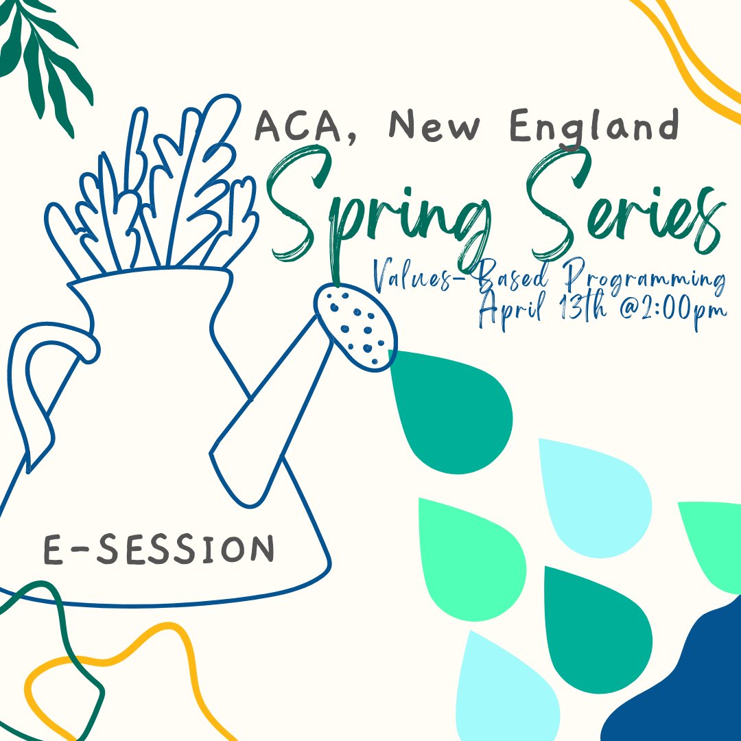 Didn't catch Aaron Proietti and Dave Ghidiu's session at the New England Camp Conference?  Good news - they are BACK to go deeper into aligning our camp programming with organizational values!  Join us THIS Wednesday for the new Spring E-Series Session!

ow.ly/couC50IGHZQ