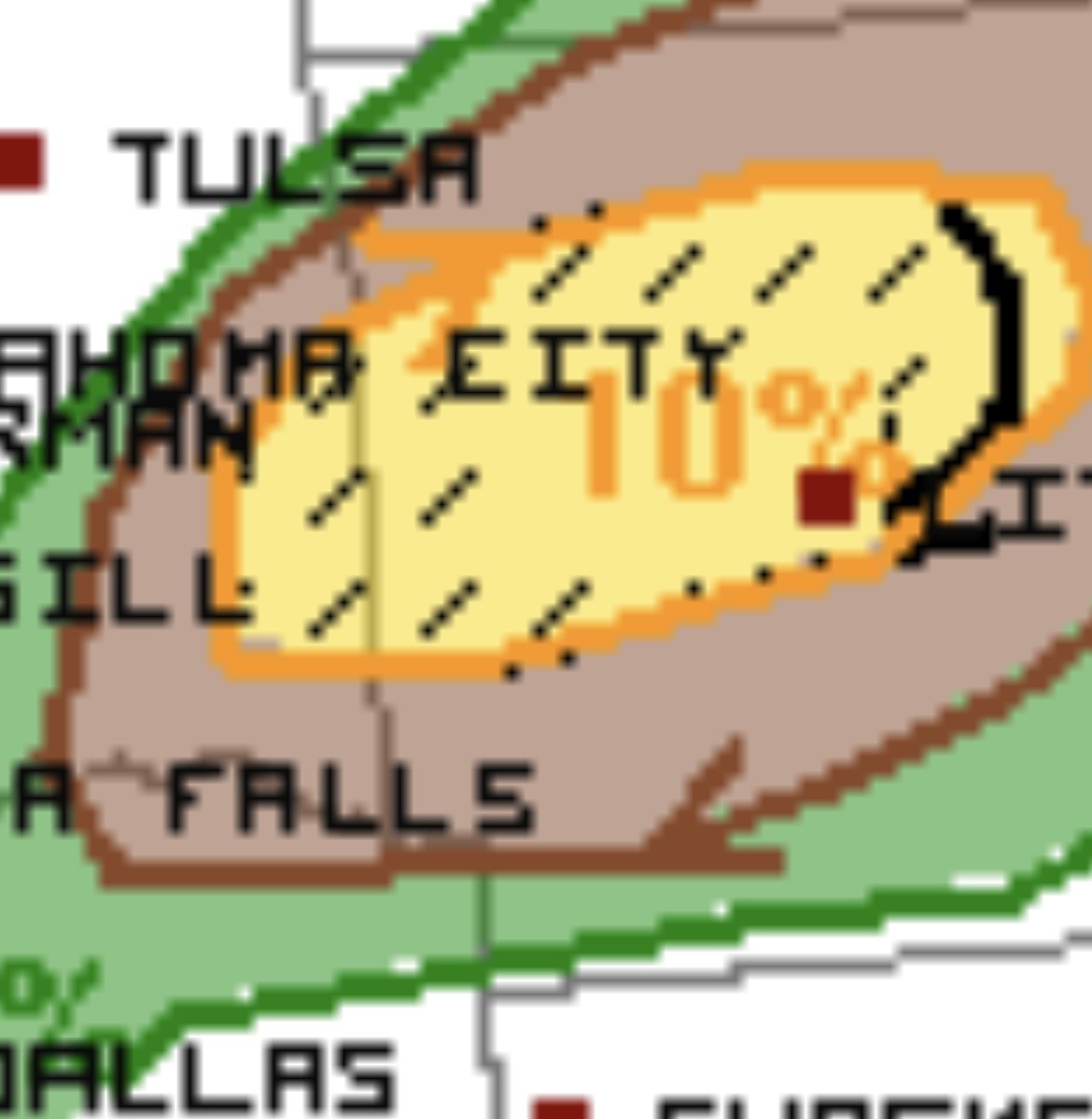ReedTimmerUSA's tweet photo. Hatch area for strong tornado potential has been added to the latest SPC outlook from Ft Smith to Little Rock. I am still live talking to myself https://t.co/j9swOH20UQ https://t.co/q6YLvrFqg9