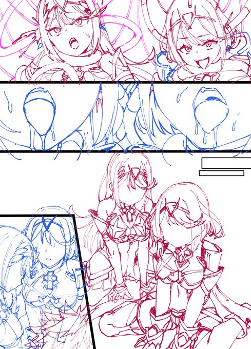 いつも裸が多いからこういう線画描いてると身が引き締まる思いに… 