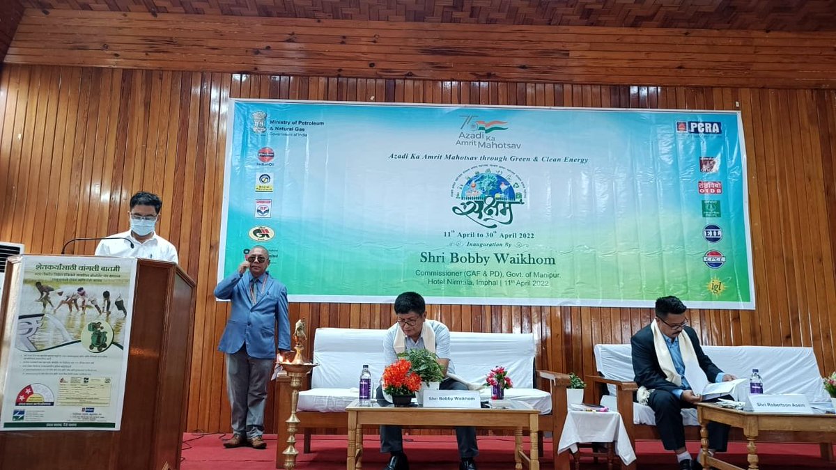 IOCLManipur's tweet photo. Inauguration of #Saksham2022 in Manipur in association with PCRA, and graced by Commissioner (CAF&PD) and Director (CAF&PD), Government of Manipur
#GreenandCleanEnergy
#ConserveFuel
#UseFuelJudiciously https://t.co/N5LwRCRkRv
