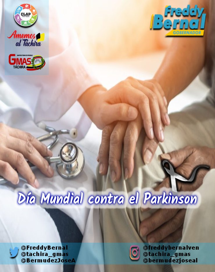 #Efemerides #11Abril Día Mundial del Parkinson, coincidiendo con el aniversario del nacimiento de James Parkinson, neurólogo británico que en 1817 describió lo que en aquel tiempo llamó Parálisis Agitante.  #11AResiste <a href="/NicolasMaduro/">Nicolás Maduro</a> <a href="/FreddyBernal/">Freddy Bernal</a> <a href="/BermudezJoseA/">Bermúdez José</a> #Tachira