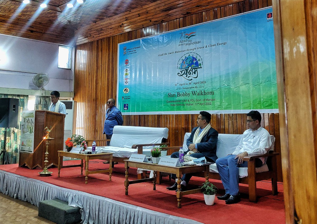 IOCLManipur's tweet photo. Inauguration of #Saksham2022 in Manipur in association with PCRA, and graced by Commissioner (CAF&PD) and Director (CAF&PD), Government of Manipur
#GreenandCleanEnergy
#ConserveFuel
#UseFuelJudiciously https://t.co/N5LwRCRkRv