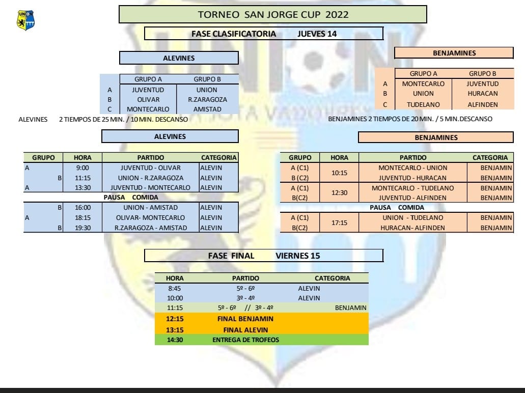 unionlajvado's tweet photo. 🏆X TORNEO SAN JORGE

Un año más, y tras el parón por la pandemia, volvemos a organizar nuestro tradicional torneo San Jorge de categorías Alevín y Benjamín los días 14 y 15 de abril. https://t.co/I8o4jSpNET