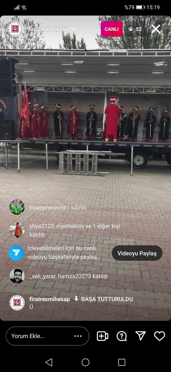 <a href="/ProfGoktas/">Prof. Dr. Fahrettin Göktaş</a> sayın rektörüm tam sınav saatinde fakültemizin önüne mehter takımı geliyor.
Fırat Üniversitesi 47 Yaşında!
<a href="/firatresmihesap/">Fırat Üniversitesi</a>