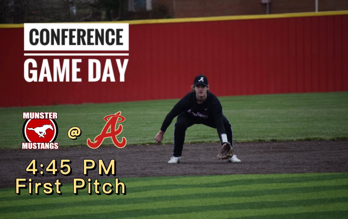 andreanbaseball's tweet photo. Rise and Shine Niner Nation, It’s game day!! We open up conference play today @ home vs. Munster. #FirstGoal #ShowTime #Niners #Work2Do #GodFamilyAndreanBaseball https://t.co/VokPUtUpUh
