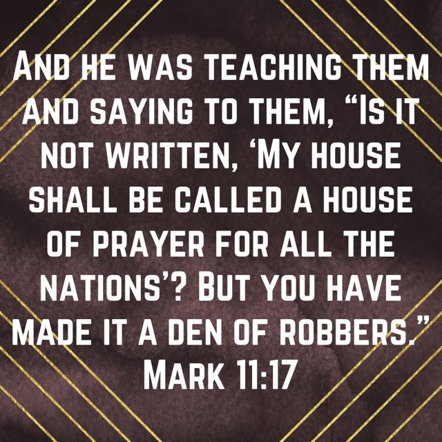 Discussion Point: Why was it important for Jesus to cleanse the temple? 
#passionweek #cleansingthetemple #mark11