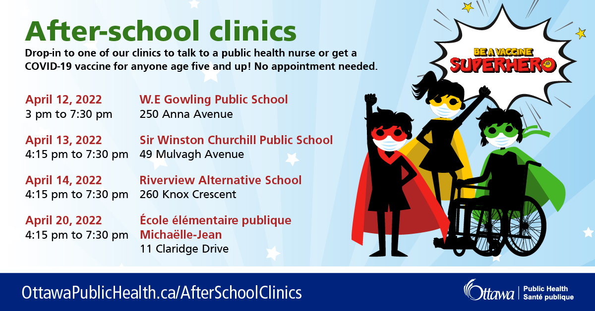 Ottawa Public Health on Twitter "DYK Afterschool clinics are still