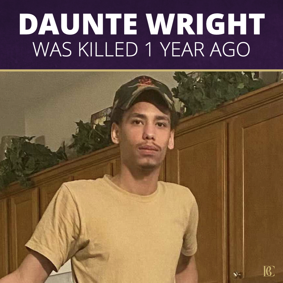 Ben Crump on Twitter: "One year ago today, Daunte Wright was pulled