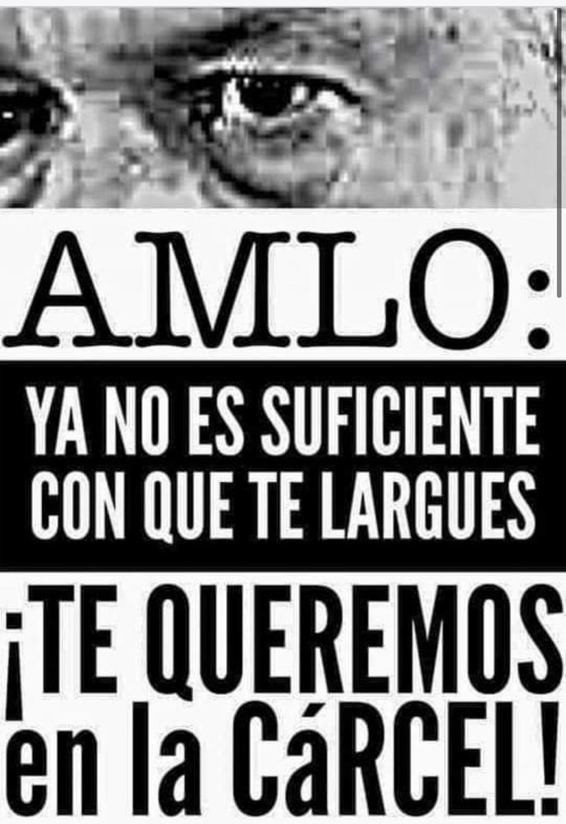 El mensaje es claro Presidentito <a href="/lopezobrador_/">Andrés Manuel</a> 
Terminas y te vas