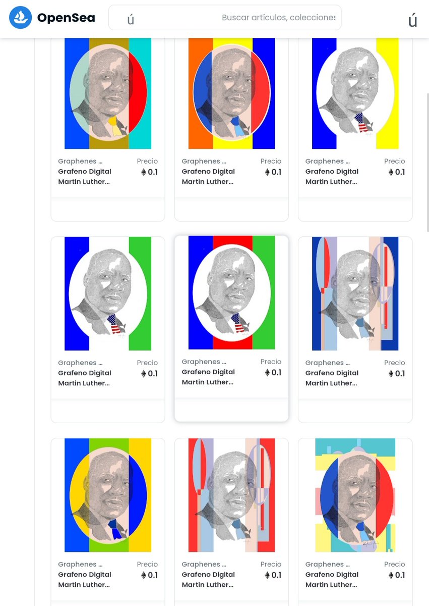 Available for sale at opensea my collection of Martin Luther King NFTs.
opensea.io/Artemaxarte
#nftcommunity #nftart #NFTs #nftcollection #nftartist #nftdrop #nftgallery #digitalart #graphene #grapheneart #nftgraphene #opensea #cryptoart #ethereum