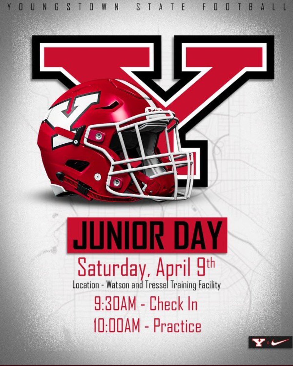 KampermanRyan's tweet photo. Enjoyed visiting YSU for Junior Day. Thank you to @CoachBuj and the entire football coaching staff for making me feel welcomed. @YoungstownStFB https://t.co/hE1PzEg0GA